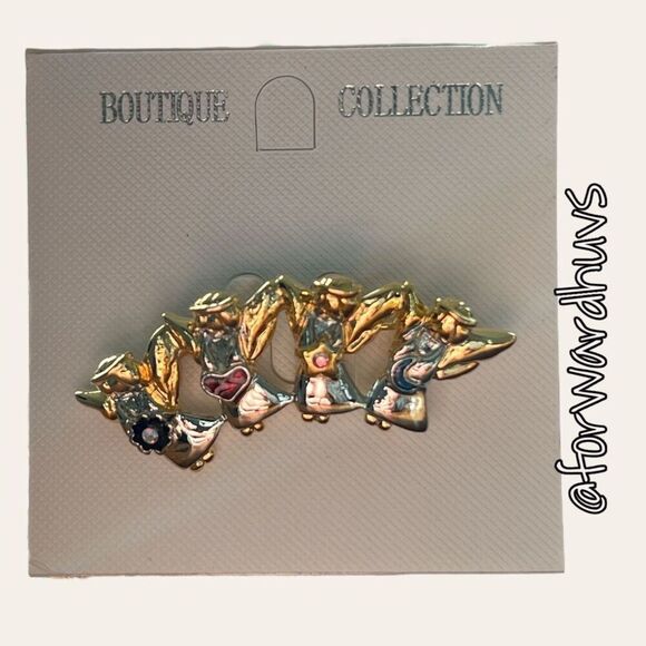 Bundle Sale 3 for $15 | NWT Silver and Gold Tone Angel Brooch - Picture 1 of 7